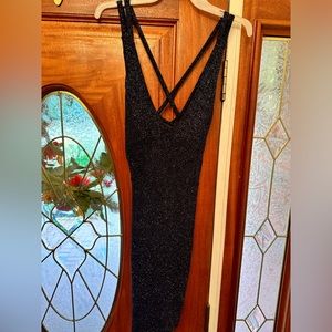 Dark blue glistening party dress! Beautiful for any formal occasion!